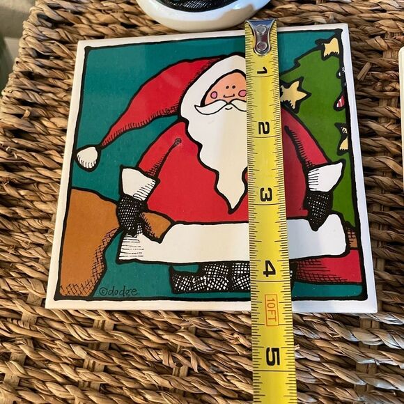 Ursula Dodge Christmas Themed Cups and Coordinating Coasters set of 4 - Picture 12 of 15